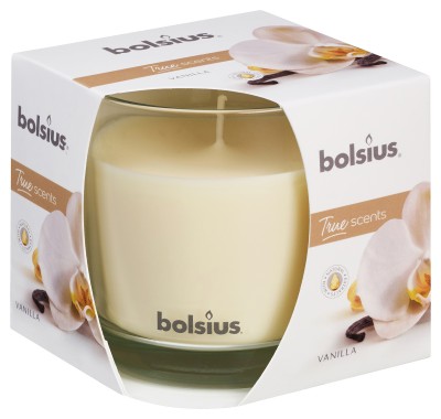 Bolsius True Scents, Wanilia, świeca w szkle 95/95mm