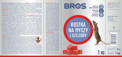 Bros kostki na myszy i szczury z zasuszonej trutki 1 kg 