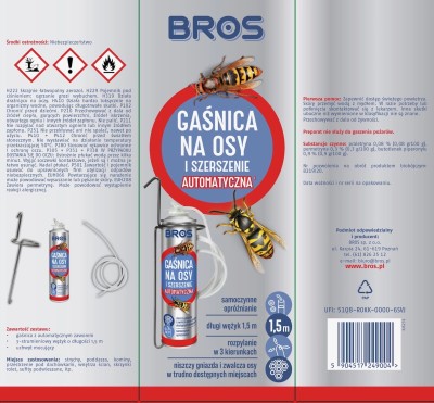 Bros automatyczna Gaśnica preparat do zwalczania os i szerszeni 400ml