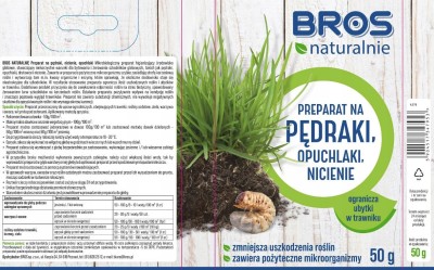 Bros naturalny mikrobiologiczny środek na pędraki nicienie i opuchlaki 50g 