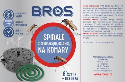 Bros spirala przeciw komarom z osłonką stalową 6 sztuk 