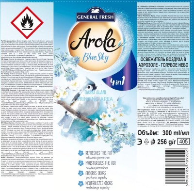 Arola General Fresh Blue Sky 4w1 odświeżacz powietrza aerozol 300ml