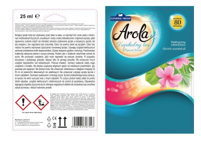 Arola General Fresh Electric Tropical Forest Tropikalny Las elektryczny odświeżacz z płynem 25ml