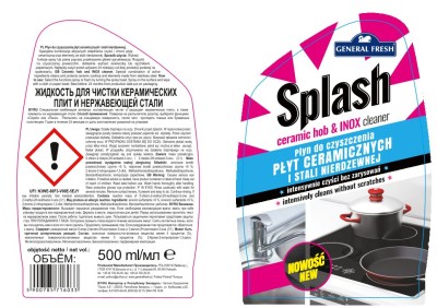 Splash General Fresh płyn do czyszczenia płyt ceramicznych i stali nierdzewnej 500ml