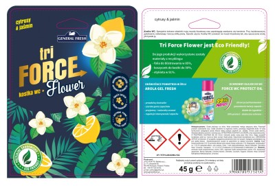 Tri Force General Fresh Flower Cytrusy i Jaśmin kostka do toalety WC 45g