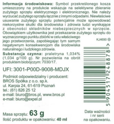 Expel urządzenie elektroniczne plus płyn na komary 60 nocy