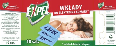 Expel wkłady do urządzenia elektronicznego na komary 10 sztuk