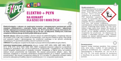 Expel kids urządzenie elektroniczne plus płyn na komary 60 nocy