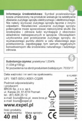 Expel kids urządzenie elektroniczne plus płyn na komary 60 nocy